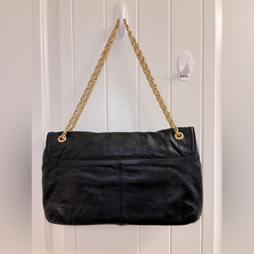 Black Leather BCBG MaxAzria Shoulder/Clutch Bag - Picture 3 of 10